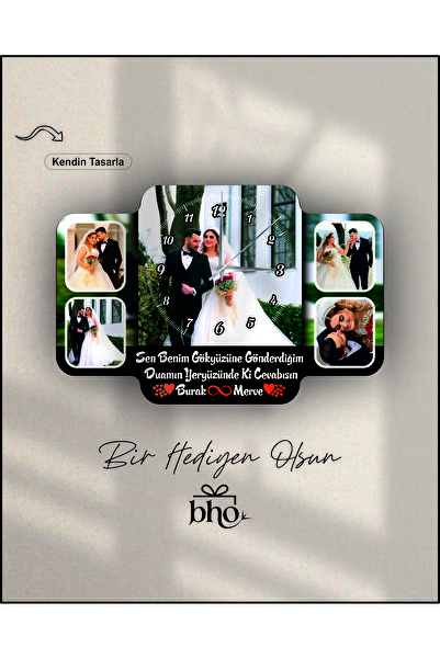 BİRHEDİYENOLSUN Kişiye Özel Duvar Saati