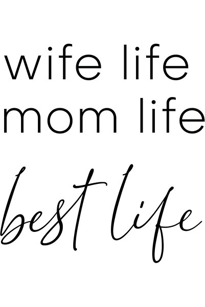 Generic Print Souq Women - Wife Life Mom Life T-Shirt (Cotton)