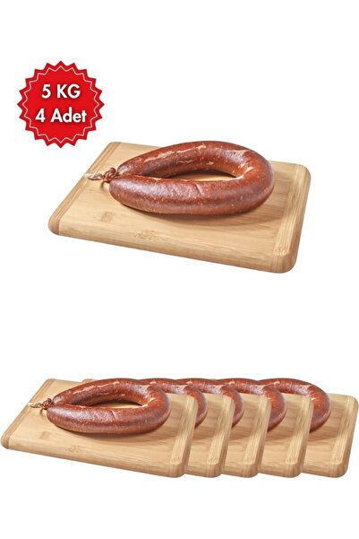 Araz et Kasap Sucuk 5 kg x 4 Adet | Geleneksel Baharatlı Yoğun Lezzet | Kahva...
