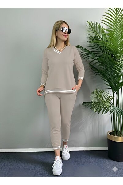 JANES Women's Long Sleeve Rib Detail Viscose Two Thread Double Suit