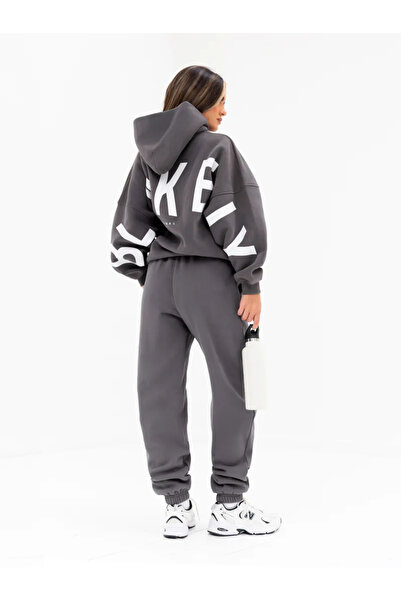 darkopia Унісекс чоловічий та жіночий комплект спортивного одягу Blakely з принтом, оверсайз, 3 нитки, з капюшоном