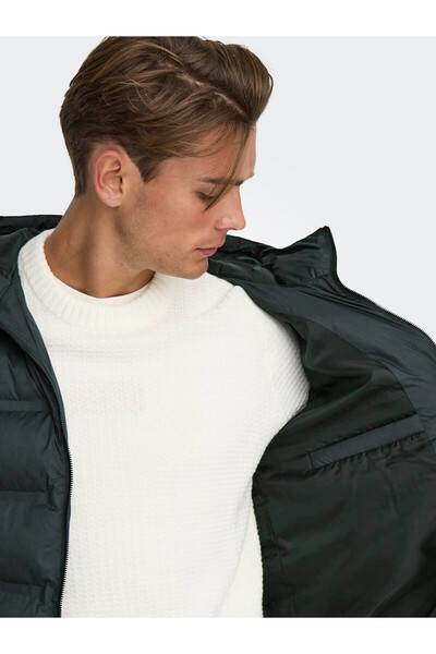 Only & Sons Onsunion Seamles Life Hood Black Men's Coat 22034836