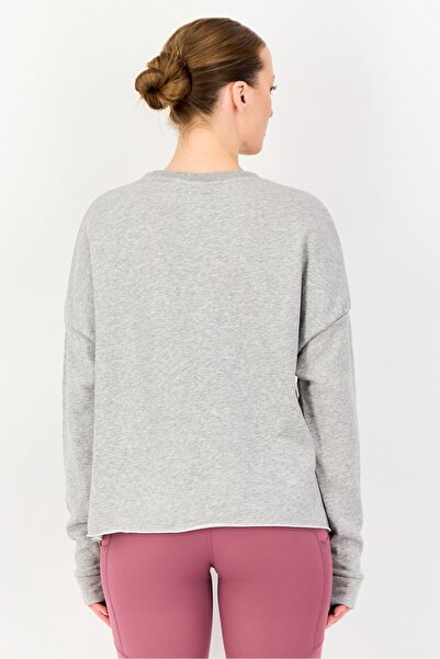 Reebok Women Sportswear Fit Long Sleeve Sweatshirt, Grey