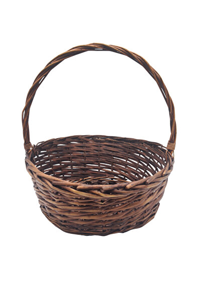 sever ithalat Естествена кошница с дръжки с вид на ракита / кошница за презентация | Малък - среден - голям размер