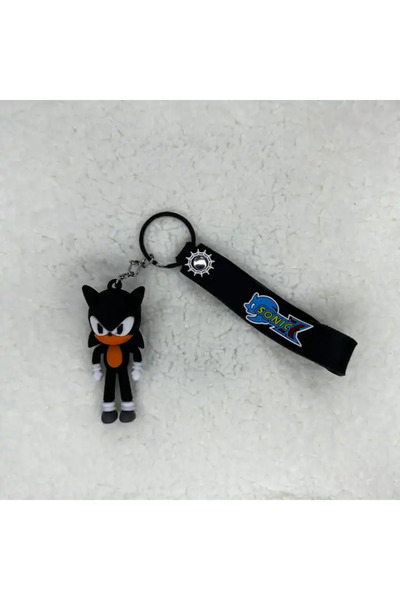 CNS Concept سلسلة مفاتيح سونيك سوداء ثلاثية الأبعاد من السيليكون