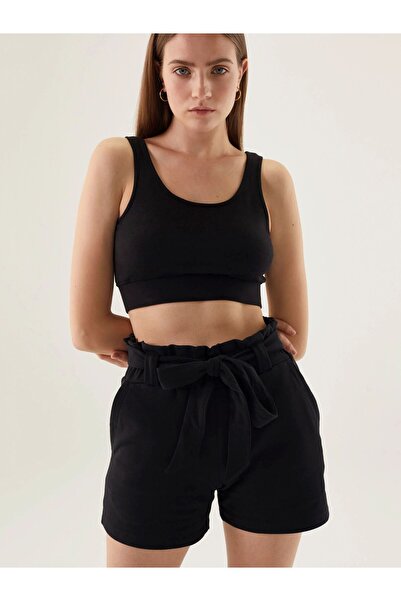 nublik Pamuklu Paperbag Bel Şort