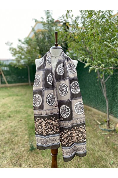 BG SCARF Retro Desenli Pamuk Soft Şal