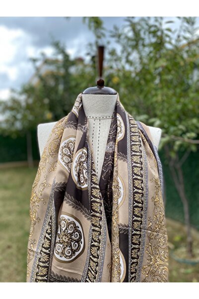 BG SCARF Retro Desenli Pamuk Soft Şal