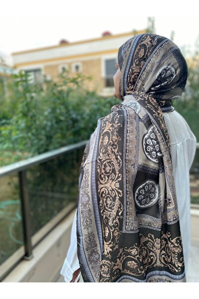 BG SCARF Retro Desenli Pamuk Soft Şal