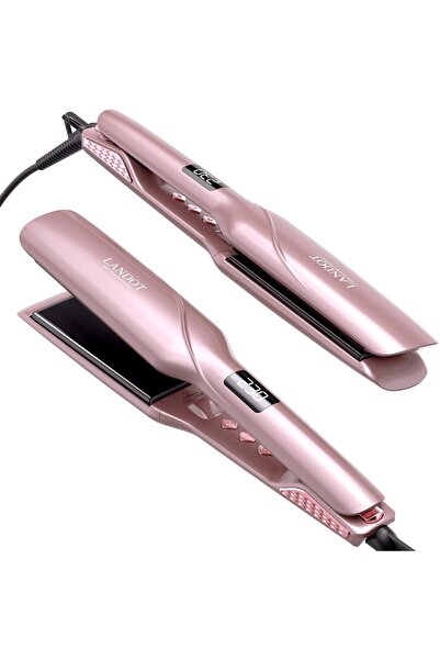 LANDOT Ceramic Flat Iron Hair Straightener 1.75 Inch - Adjustable 120℃-230℃ Dual Voltage
