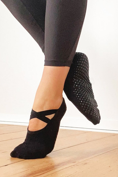 Nana & Mayka Moda Дамски памучни чорапи с неплъзгаща се подметка, силикон, кр...