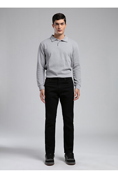 Lee Cooper High Waist Straight Black Men's Denim Pants 261 Lcm 121046 Ricky Stay Black