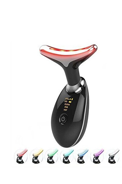 PopZa Generic 7 in 1 Face Lift, Face and Neck Beauty Device, Portable Electric Facial Massager with 7 Colo