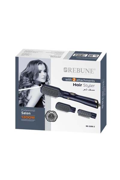 Rebon 2206 Hair Dryer with Two Brushes 1200W