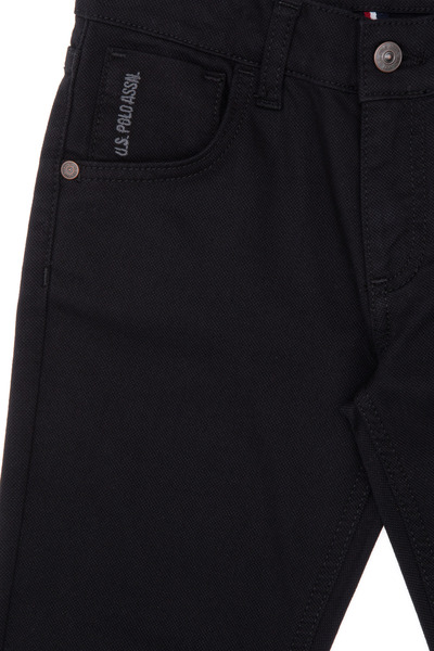 U.S. Polo Assn. Boy's Black Canvas Trousers 50317206-Vr046