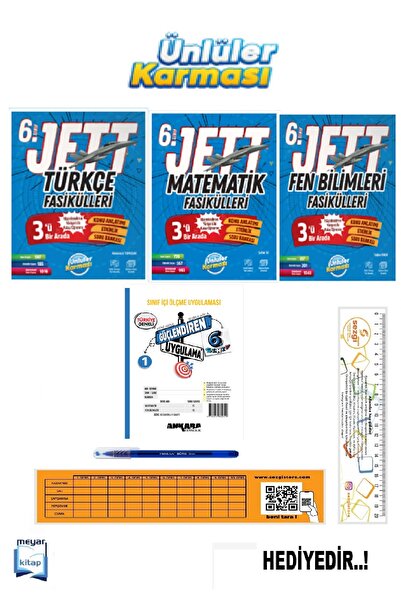 Ünlüler Karması Ünlüler 6.Sınıf Jett Türkçe-Matematik-Fen Bilimleri Fasikülle...