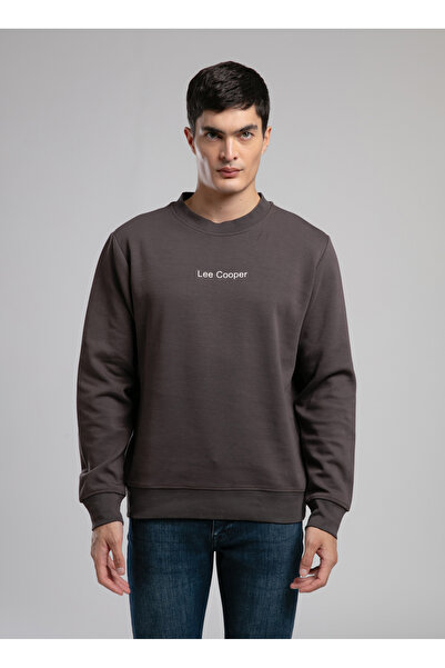 Lee Cooper Round Neck Brown Men's Sweatshirt 261 Lcm 241042 Dorres Brown