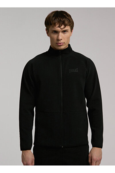EVERLAST TM0004 167-Ever Relaxed Regular Siyah Regular Fit Düz Erkek Zip Ceket