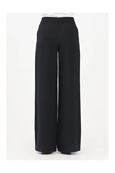 Armani Exchange Women's Regular Waist Comfortable Fit Wide Leg Black Pants Xw001264 Af16148-Uc001