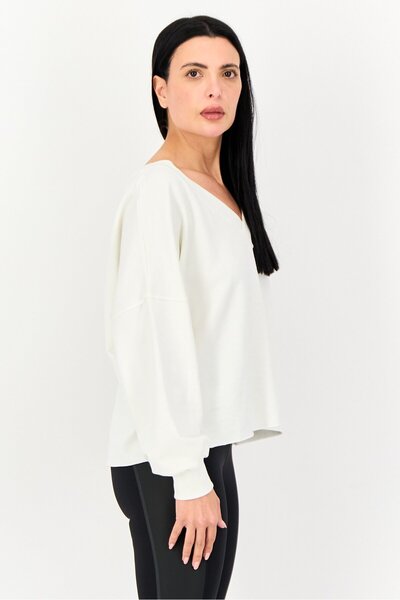 Nike Women Oversized Fit Long Sleeve Outdoor Shirt, Off White