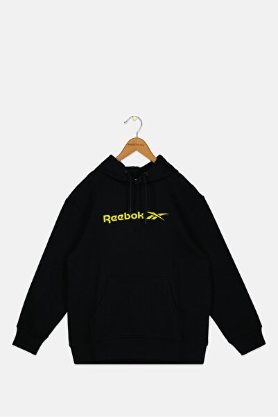 Reebok Kids Boy Brand Logo Long Sleeve Outdoor Hoodie, Black