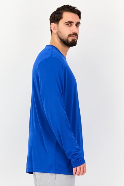 Nike Men Dri-Fit Long Sleeve Training T-Shirt, Royal Blue
