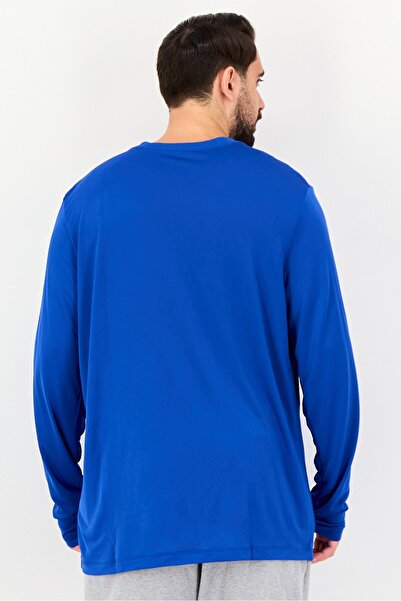 Nike Men Dri-Fit Long Sleeve Training T-Shirt, Royal Blue