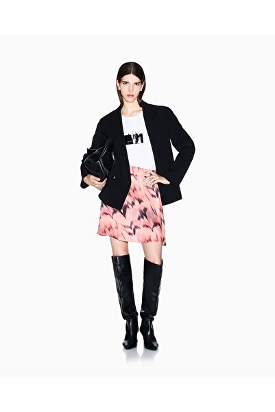 Armani Exchange Women's Regular Fit Notched Collar Double Breasted Black Jacket Xw001281 Af16125-Uc001