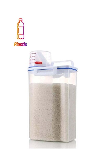 bgm Airtight BPA-Free Food Storage Container Transparent/Blue 2 kilogram