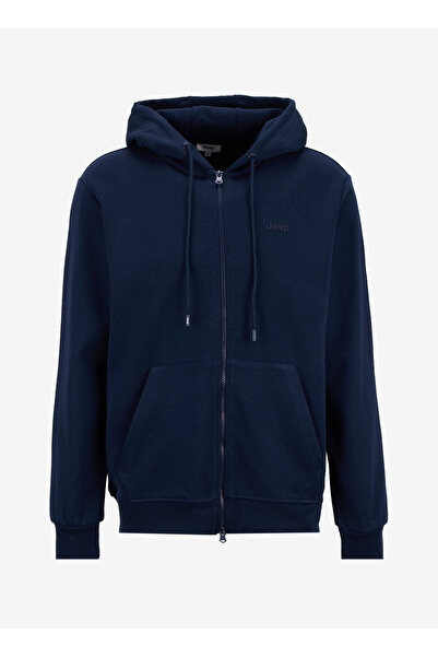 Jeep Kapüşon Yaka Düz Lacivert Erkek Sweatmont J5WM-SWT7399