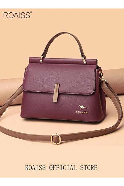 ROAISS حقيبة كتف متقاطعة أنيقة ورائعة متعددة الجيوب حقيبة كتف عالية الجودة