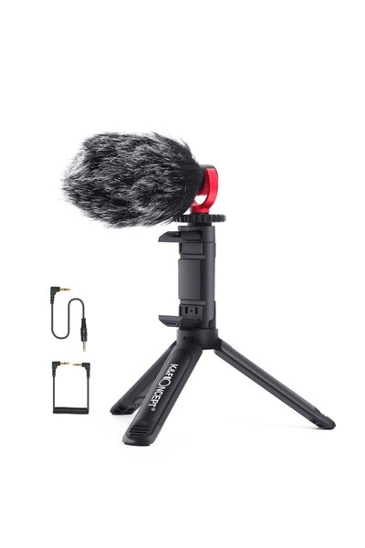 K&F CONCEPT Mini trepied CMM-800 + suport pentru smartphone și microfon Kit vlog KF10.015