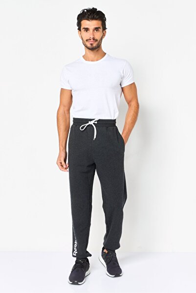 Reebok Men Sportswear Fit Brand Logo Outdoor Sweatpants, Black