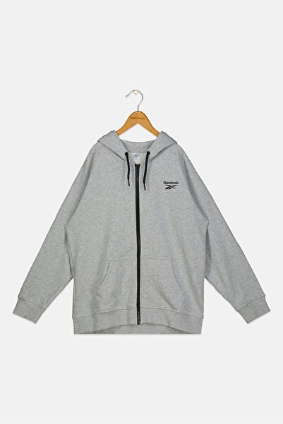 Reebok Kids Boy Sportswear Fit Long Sleeve Outdoor Hoodie, Grey