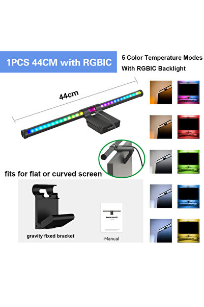 Choice CYTT-150B LED Monitor Light Bar Monitor Desk Lamp with RGB Backlight Music Rhythm Ambiance Table Lam