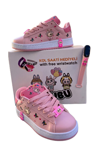 Motif Trend Labubu Çocuk Spor Ayakkabı Unisex + Labubu Akıllı Kol Saati Hediyeli