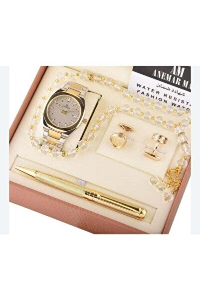 anemarman ANEMAR MAN Men's luxury 4-piece set (watch, pen, buttons, rosary)