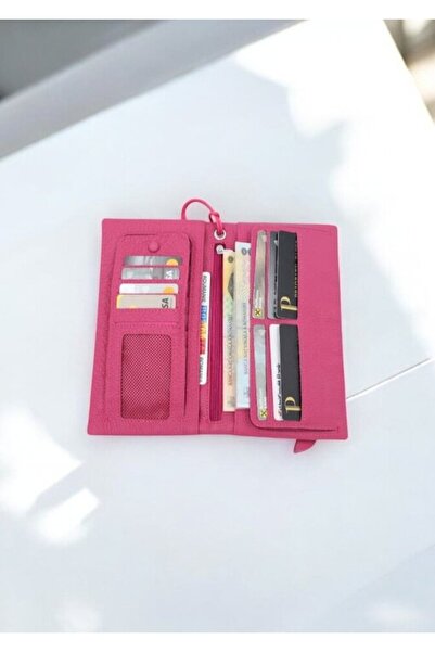 HASSION Women's leather wallet R65, purplish red