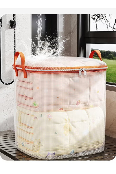 Generic Quilt Storage Bag Large Capacity Bags Clothes Storage Organizers Foldable PVC Closet Storage Bag