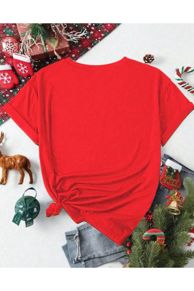 MAGORS Christmas Noel Yilbaşi Themed Cotton Short Sleeve Regular Fit Funny T-Shirt