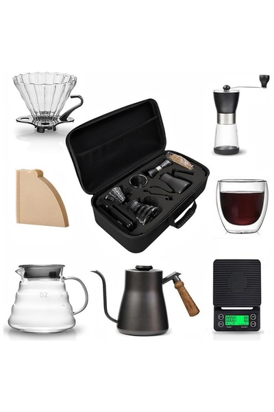 HXDream V60 Pour Over Coffee Maker Set, Portable Carry Case, Coffees Travel Kit for Outdoor, Rv, Picnic