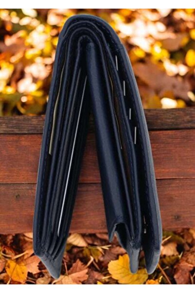 HASSION - Men's leather wallet, 622, dark navy