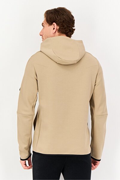 Nike Men Sportswear Fit Embroidered Logo Outdoor Hoodie, Tan