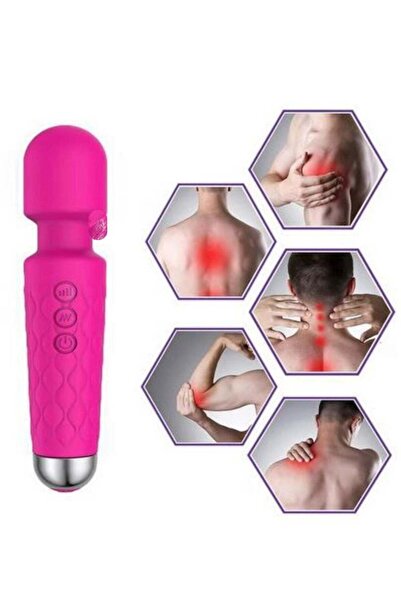 exmy Mini Massage Gun Muscle Massager for Back & Neck Pain Relief, Red/Pink