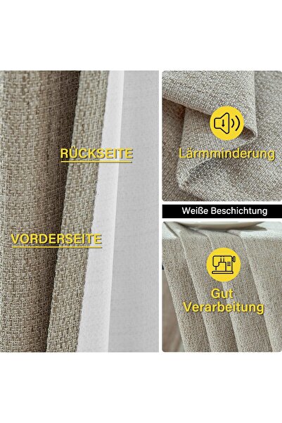 FMFUNCTEX Draperii decorative 100% blackout, Fmfunctex, 132x245cm set de 2, gri
