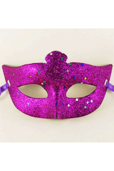 ZERO LAND Lvsqvr Purple Color Glitter Starry Costume Party (80522) Mask 17X10