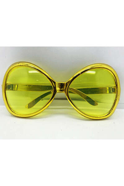 ZERO LAND Lvsqvr Gold Color Green Glass Nostalgia 80S 90S Party Glasses (80440) 7X16 cm