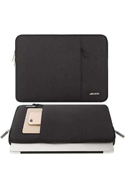 Mosiso Laptop Case 17.3 inch Polyester Vertical Sleeve with Pocket - Black