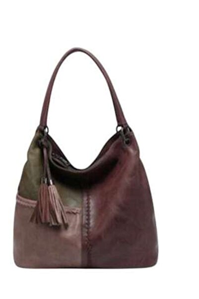 OEM Elegant City R 4234 coffee – Women's casual faux leather handbag, multicolor (brown/beige/black)