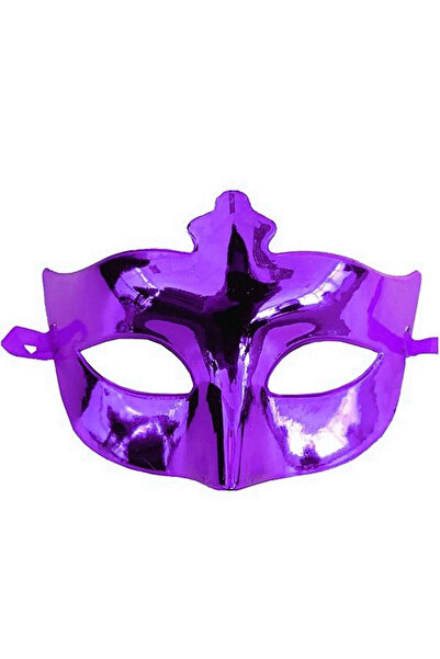 ZERO LAND Lvsqvr Purple Color Costume Party Extra Shiny Prom Mask (80524) 15X10 cm